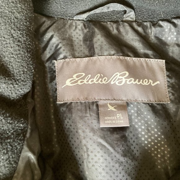 Eddie Bauer Women's Black Petite Large Down Jacket - Picture 2 of 4